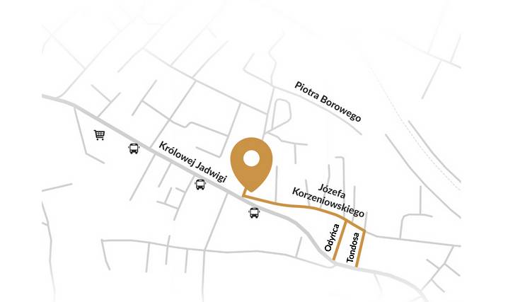 Droga do SCM estetic na ul. Korzeniowskiego